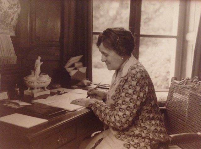 Edith Wharton at her desk in France. Via Jennifer Margulis, Ph.D.