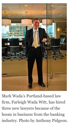 Mark Wada at his office in downtown Portland. Bankruptcy law is a fool-proof profession during economic downturns, as Jennifer Margulis reports