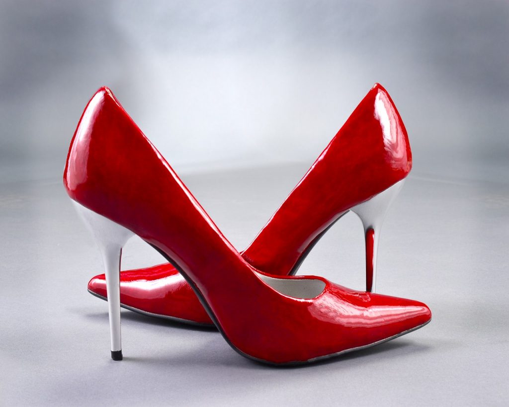 After a website remodel, www.JenniferMargulis.net is back on-line and looking spiffy. Photograph of bright red high heeled women's shoes.