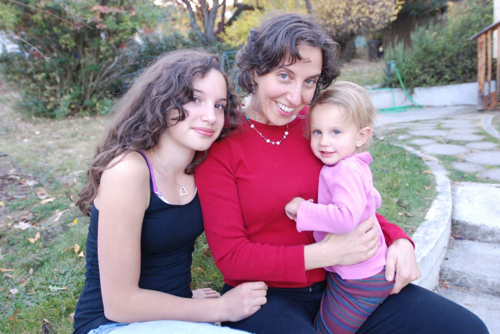 The AP is writing about vaccines. Pictured here: Science-forward writer and book author Jennifer Margulis, Ph.D., with two of her children. Photo courtesy of Jeff Barnard.