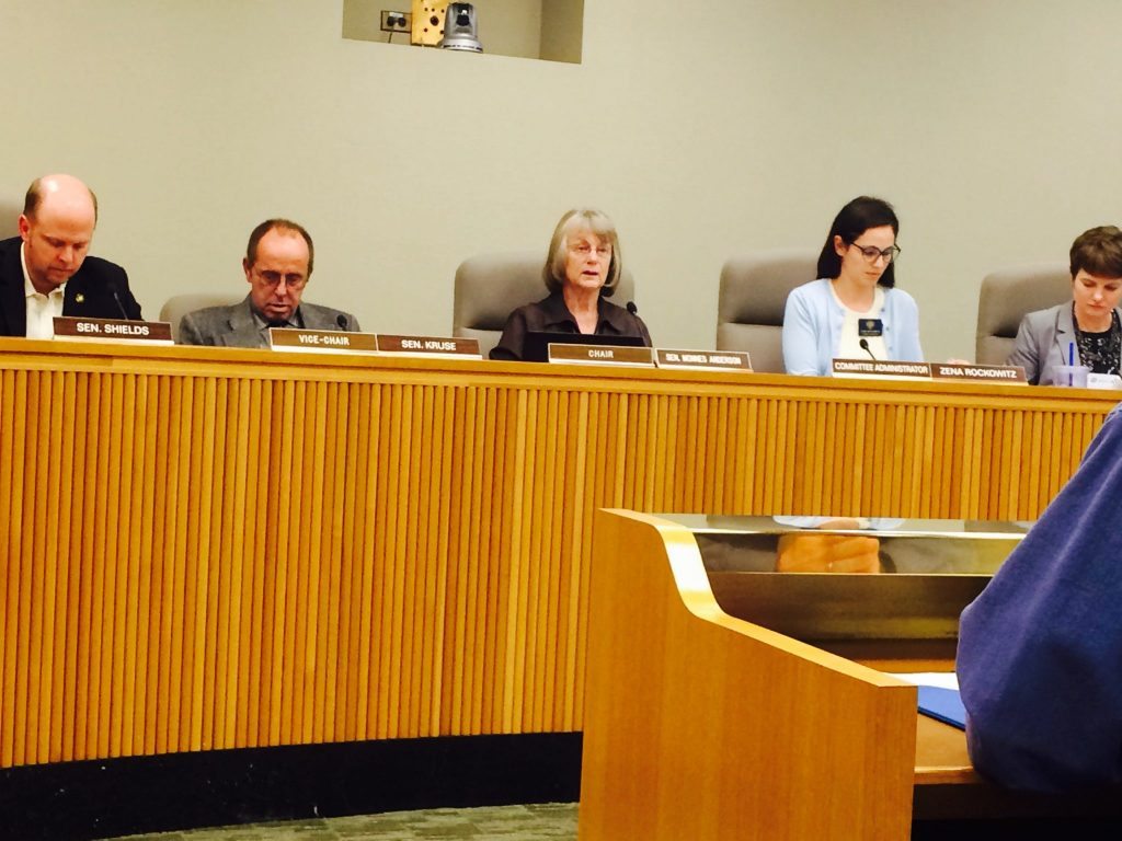 Oregon's Senate Committee on Health Care on February 18, 2015. They met to talk about excluding children from education in Oregon if they were not up-to-date on all of their vaccines. | Jennifer Margulis photo.