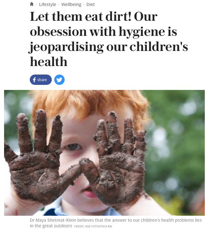 The Dirt Cure, a new book about children's health says kids need to get down and dirty more