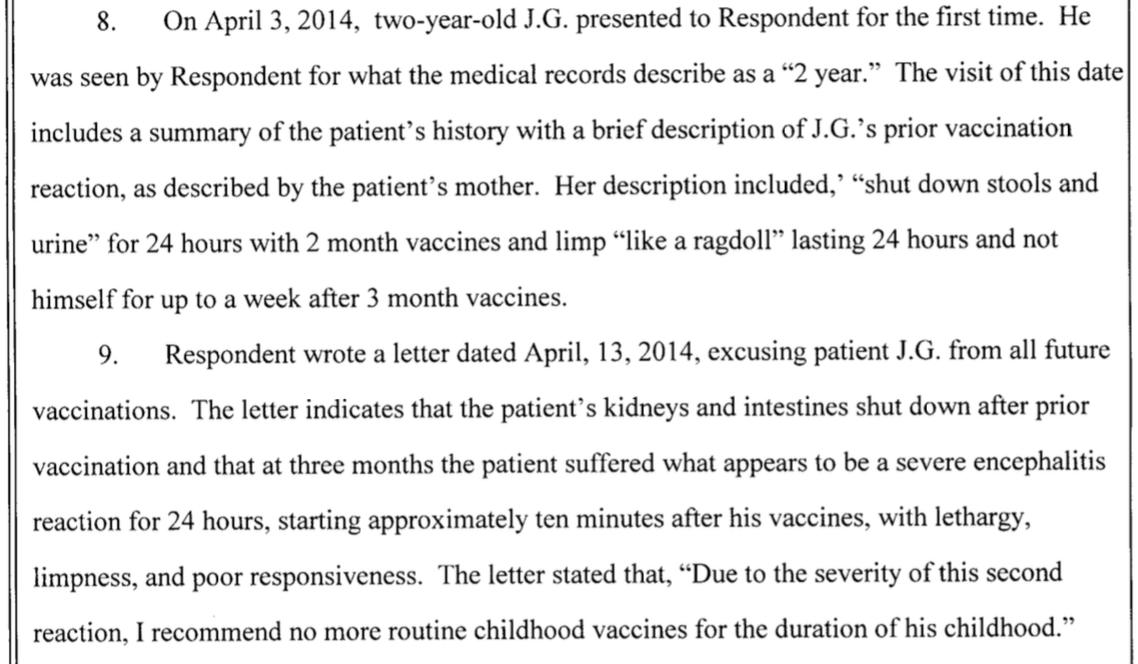 Dr. Bob Sears, M.D., faces disciplinary action for granting a valid medical exemption to a toddler who had multiple adverse vaccine reactions