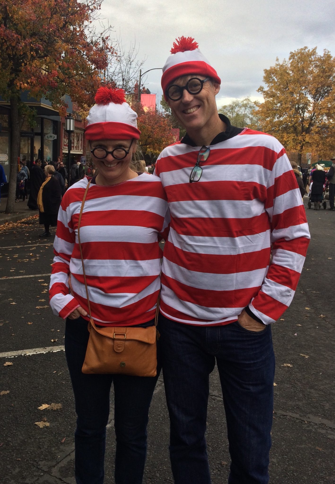 Two Waldos at the Halloween parade in Ashland, Oregon