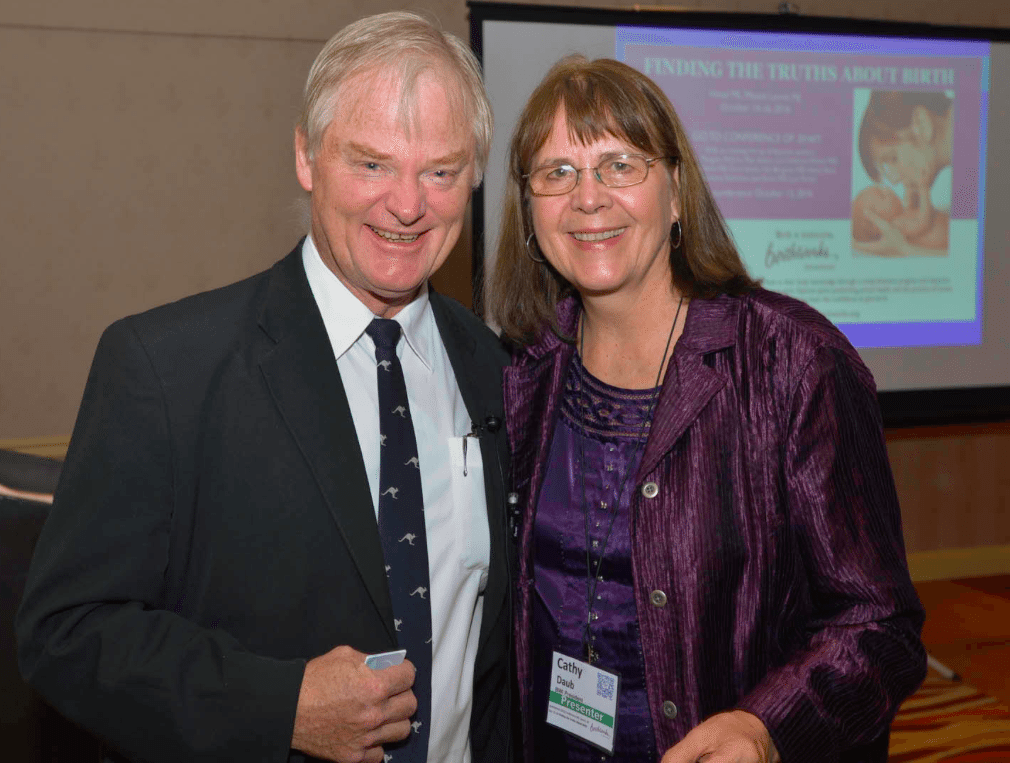 Dr. Nils Bergman and Cathy Daub, founder of BirthWorks. Photo courtesy of Cathy Daub