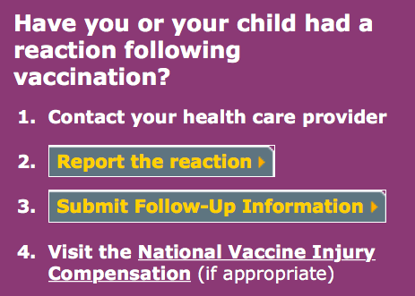 The Vaccine Adverse Event Reporting System is the government's passive vaccine injury tracking system. Screenshot from the https://vaers.hhs.gov/index