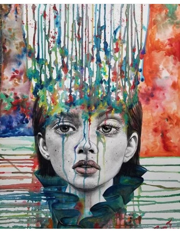 An artist's depiction of suicidal thoughts. This is how I often feel. When psychotropic drugs didn't work my therapist suggested transcranial magnetic stimulation. | via Jennifer Margulis, Ph.D. 