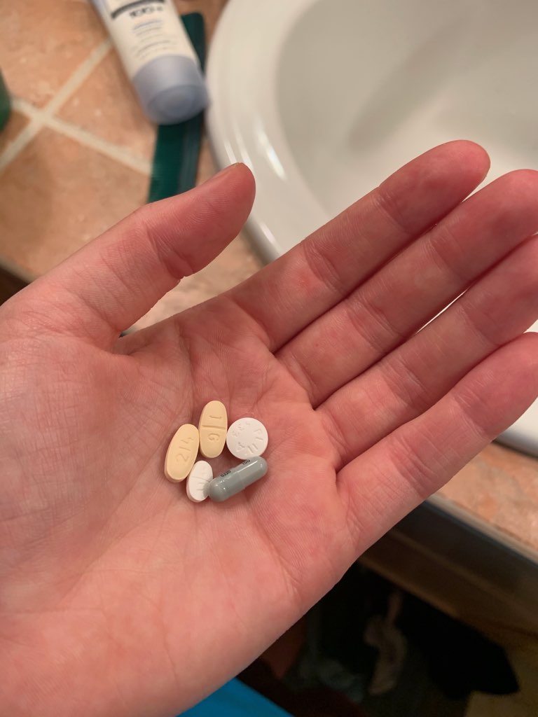 Taking many pills a day to help with depression and suicidal thoughts. When that didn't work I started transcranial magnetic stimulation. | via Jennifer Margulis