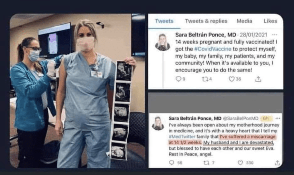 A pregnant doctor proudly posts a selfie getting the coronavirus vaccine during pregnancy. Then she announces a miscarriage. An unfortunate coincidence or are coronavirus vaccines during pregnancy dangerous? | Jennifer Margulis, Ph.D. 